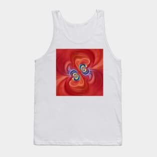 shades of scarlet yellow and red twisting cyclone style design Tank Top